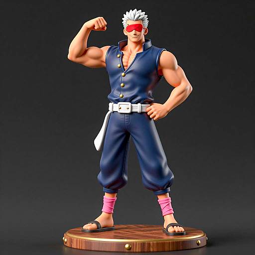 Dynamic Muscular Male Figure Statue