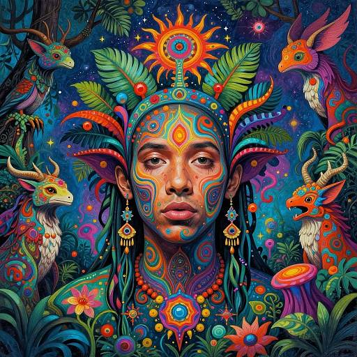 Andre 3000 Psychedelic Ayahuasca Portrait