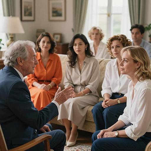 Family Gathering in a Cozy Living Room