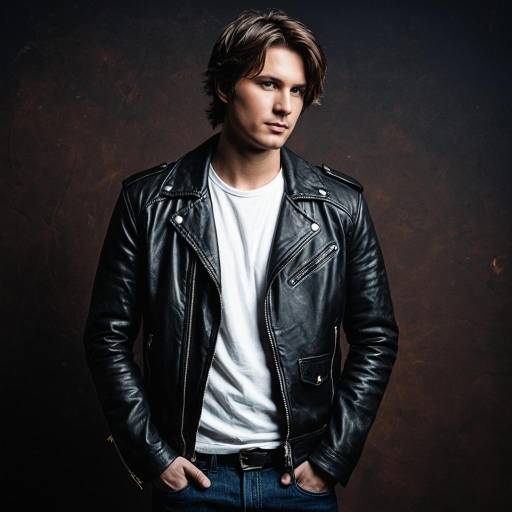 Young Man in Leather Jacket