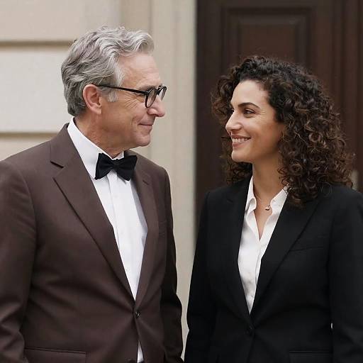 Business Professionals Standing Outside Building