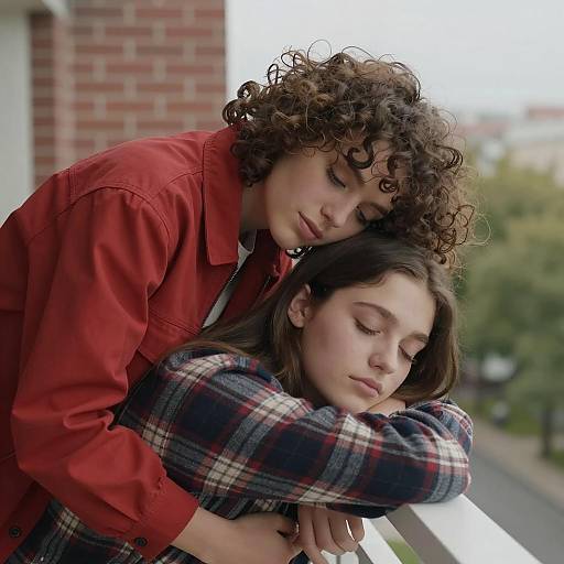 Intimate Moment Between Two Friends