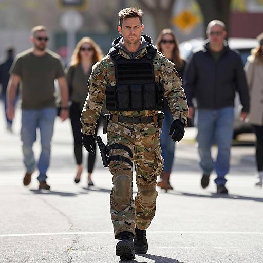 Realistic Military Action Shot of Hawkeye