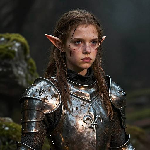 Wet-Haired Elf in Bronze Armor