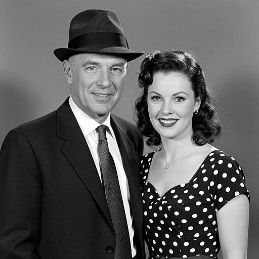 Vintage Black-and-White Couple Portrait