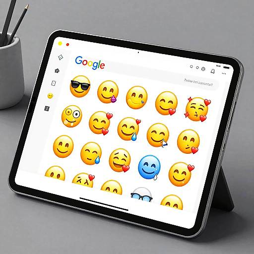Futuristic Google Emoji Maker UI