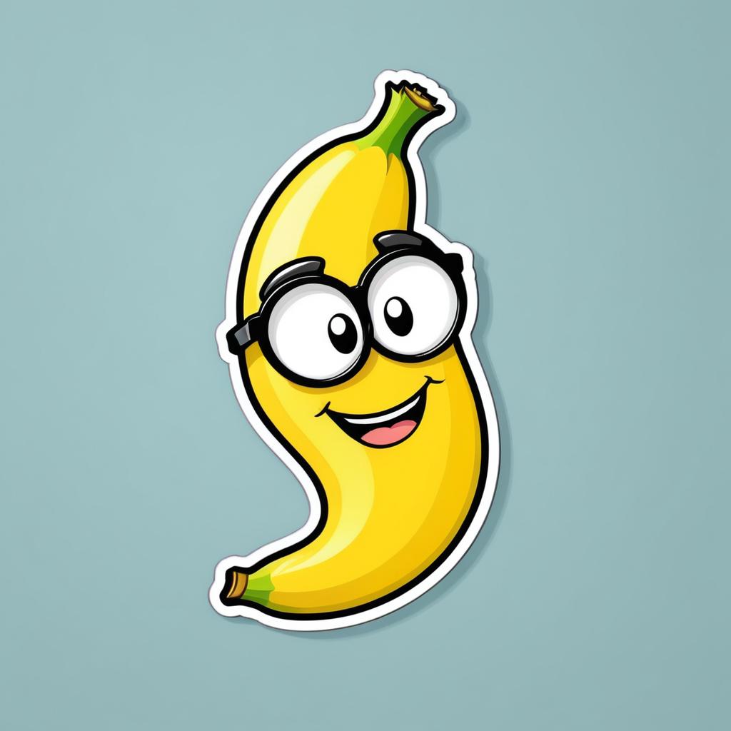 Whimsical Banana Character Logo Design