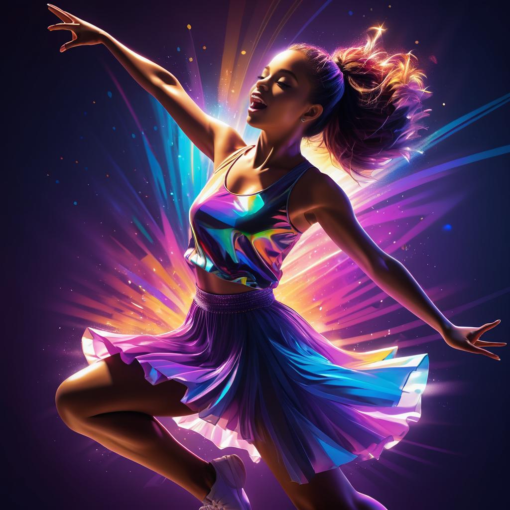 Exciting Dance Portrait in Dramatic Light