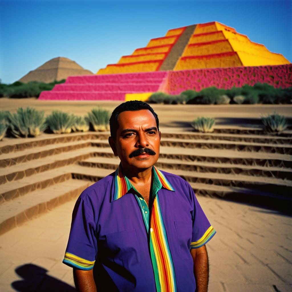 Vibrant Portrait of a Mexican Man