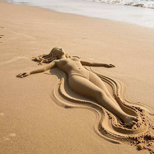 Ethereal Sand Sculpture of Serenity