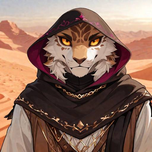 Anthropomorphic Character in Hooded Cloak