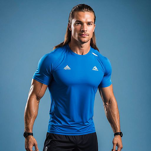 Intense Athlete in Arctic Blue Studio Intense Athlete in Arctic Blue Studio