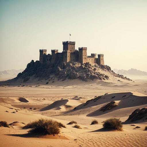 Mystical Desert Castle at Dawn
