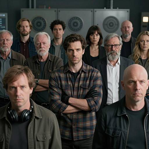 Gathering in a Dimly Lit Room