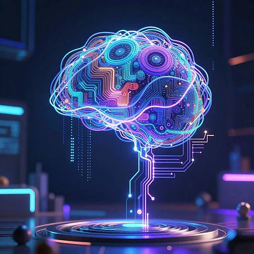 Futuristic AI Neural Network Visual