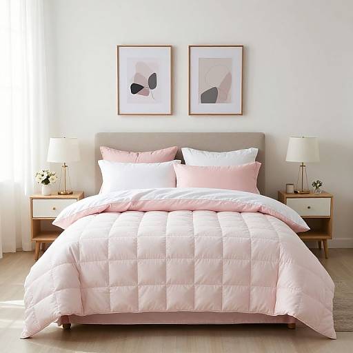 Cozy Pink and White Bedroom Design