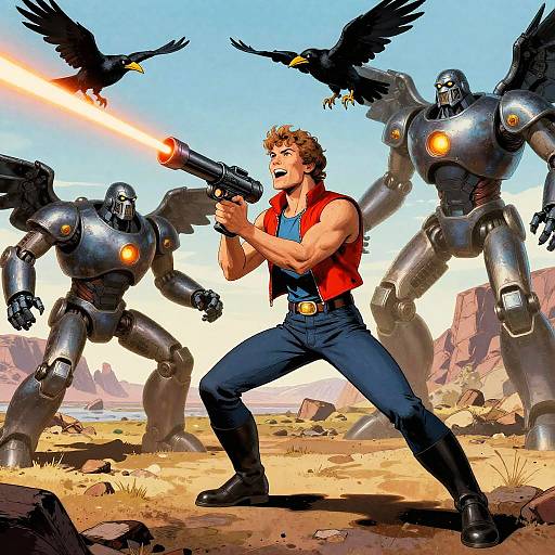 1970s Comic Book Laser Showdown