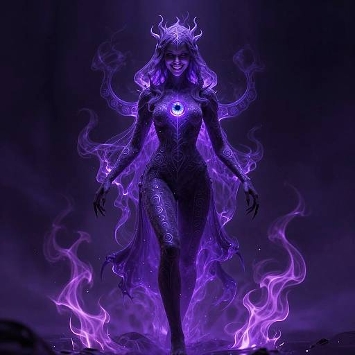 Arcane Phantom with Purple Flames
