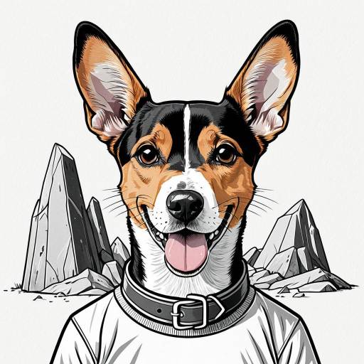 Basenji Dog Geologist Vector Illustration
