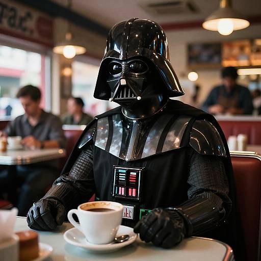 Darth Vader in a Retro Diner Scene
