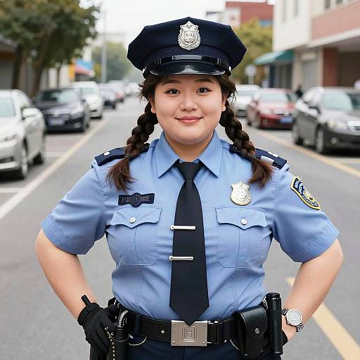 Plus Size Playful Police Woman