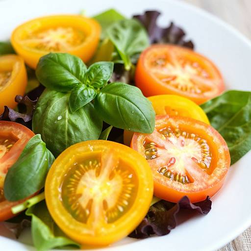 Vibrant Heirloom Tomato Salad Close-Up