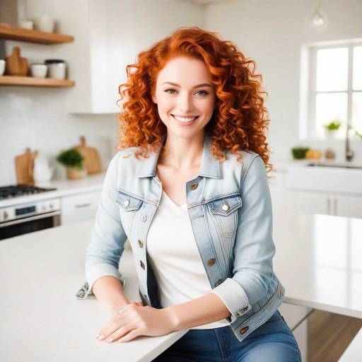 Elegant Woman Relaxing in Modern Kitchen Elegant Woman Relaxing in Modern Kitchen