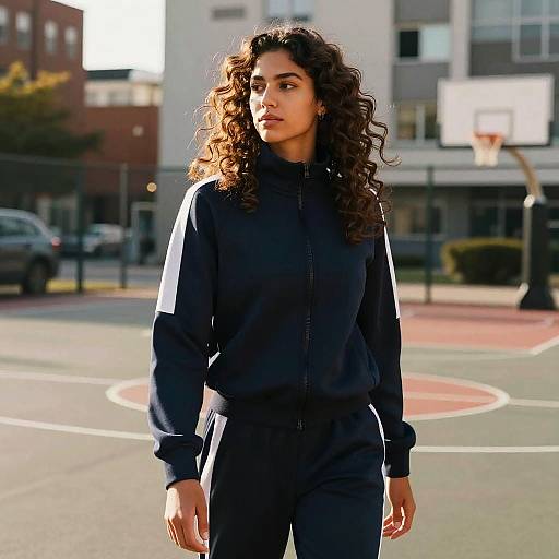 Wavy Blowout on Female Athlete