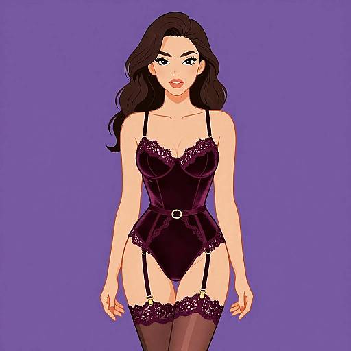 Elegant Woman in Velvet Boudoir