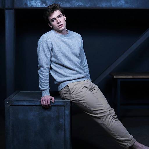 Young Man in Industrial Setting