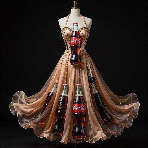 Coca-Cola Bottle Halter Dress Design