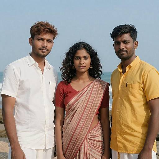 Beach Photography with Diverse Friends