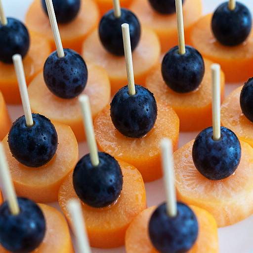 Cantaloupe and Black Grape Appetizers