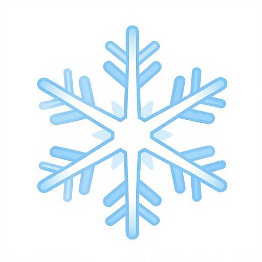 Minimalist Pastel Snowflake Illustration