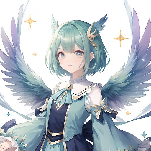 Whimsical Kawaii Creature with Glittery Wings