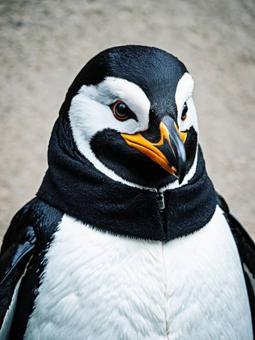 Man in Penguin Costume Portrait