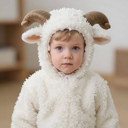 Realistic Baby Sheep Costume Portrait