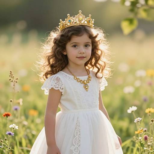 Young Girl in Enchanted Meadow