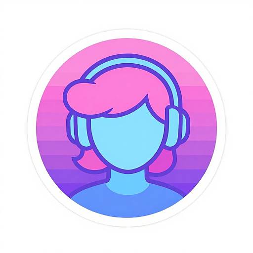 Retro Vaporwave Vector Logo Sticker