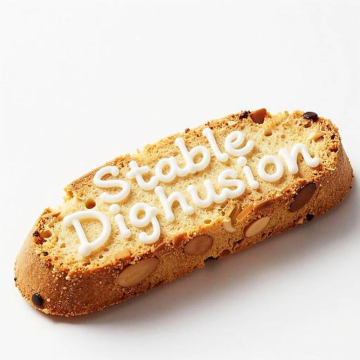 Almond Biscotti with Icing Text
