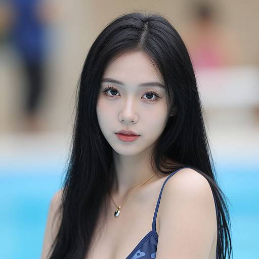 Realistic Cosplay Girl by Pool