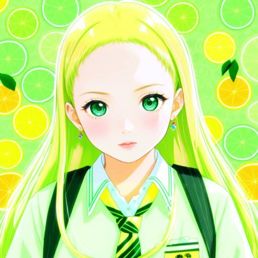 Illustration of Aihara yuzu, citrus (saburouta) in the style of S-a-murai