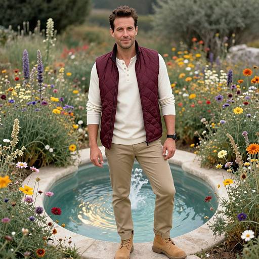 Man in Nature with Vintage Style