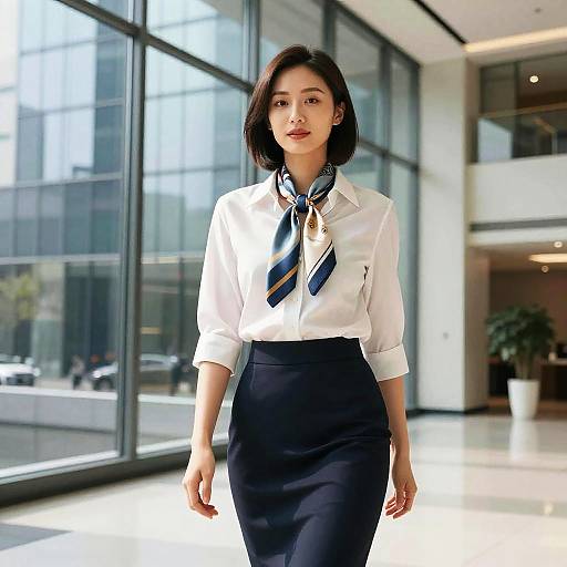 Sleek Bob Business Woman Fashion