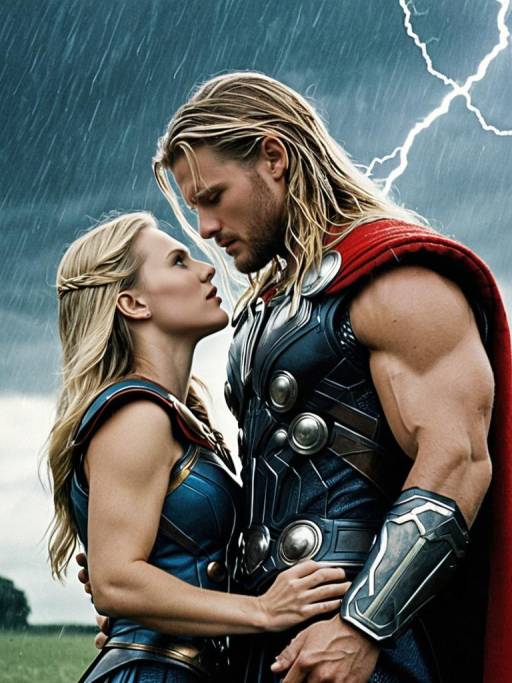 Thor and Jane Foster in Thunderstorm