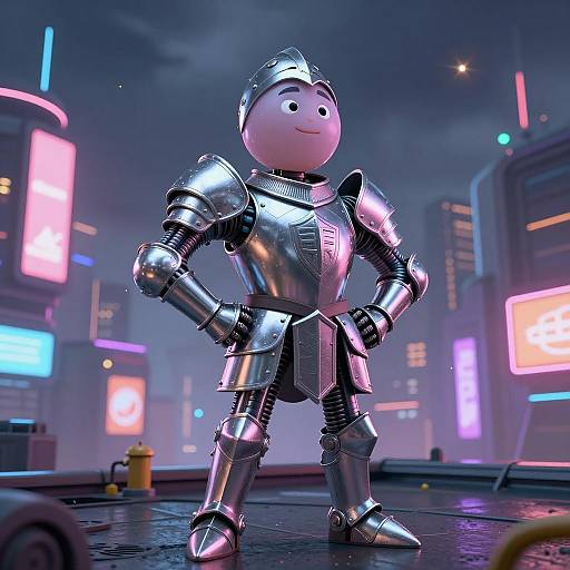 Futuristic Trickster Bubble Gum Knight