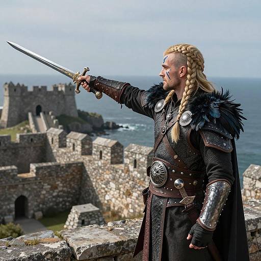 Viking Assassin Cosplay at Coastal Ruins
