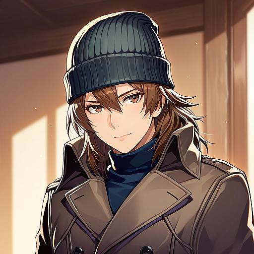 Illustration of Aragaki shinjirou, persona in the style of Kibanda gohan