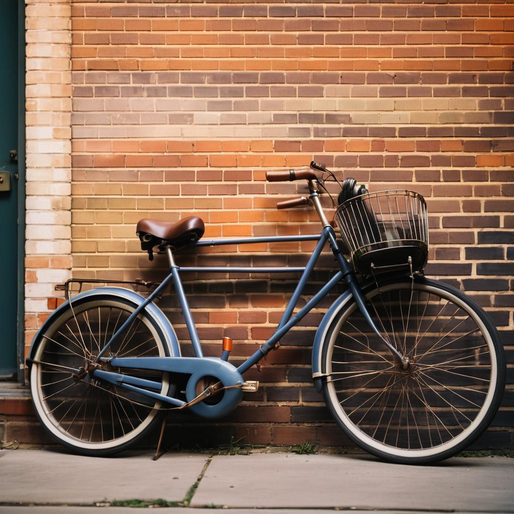 Cinematic Vintage Bicycle Urban Sunset