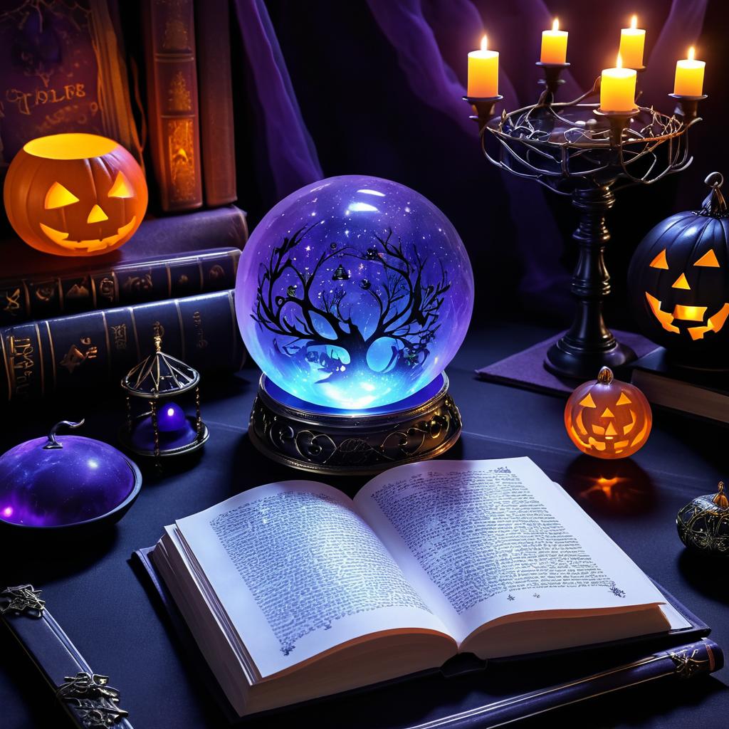 Eerie Halloween: Witch's Ball and Spellbook